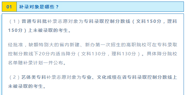 機會！2020年普通高校專科補錄來了！10月19日開始填報志愿